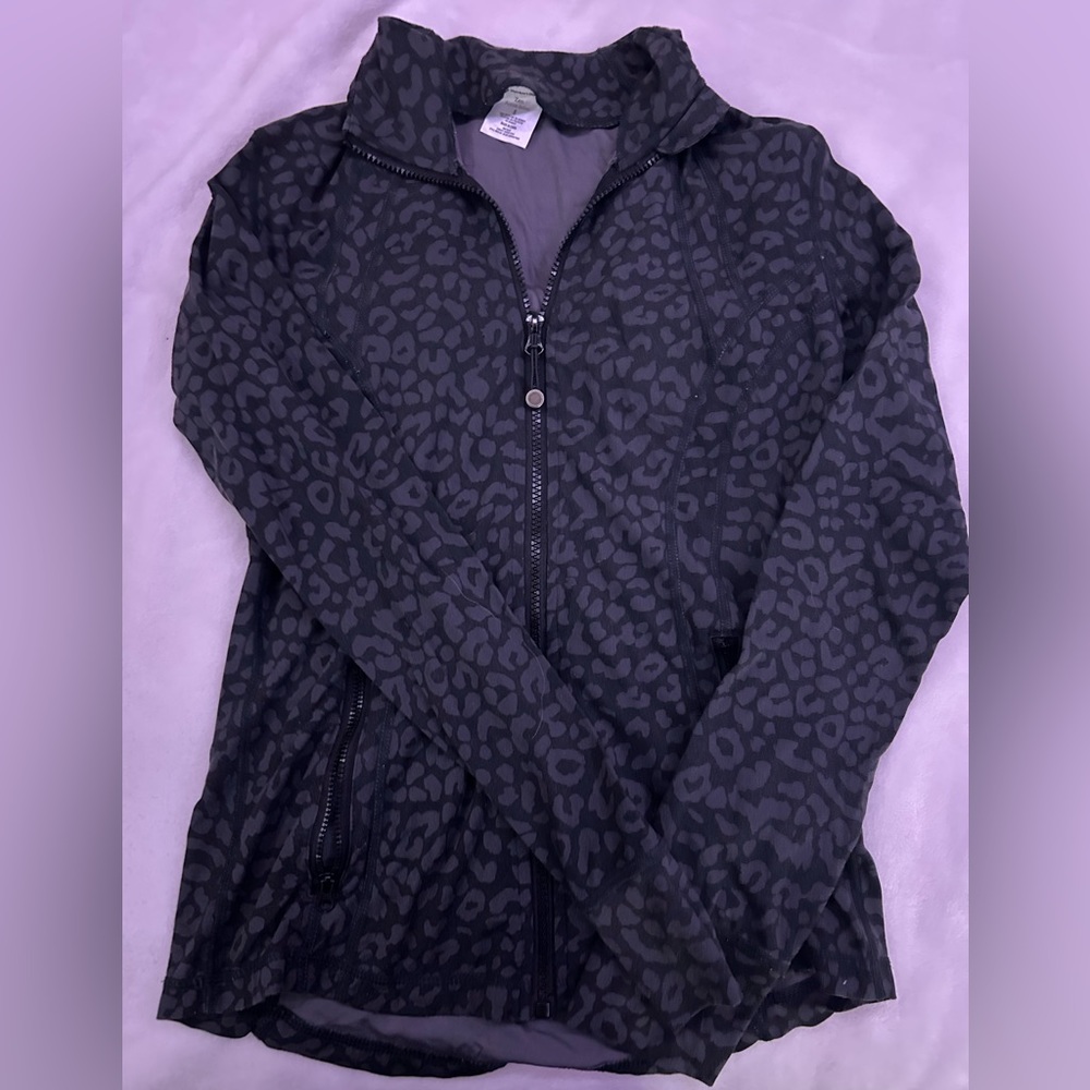 Cheetah print zip up jacket